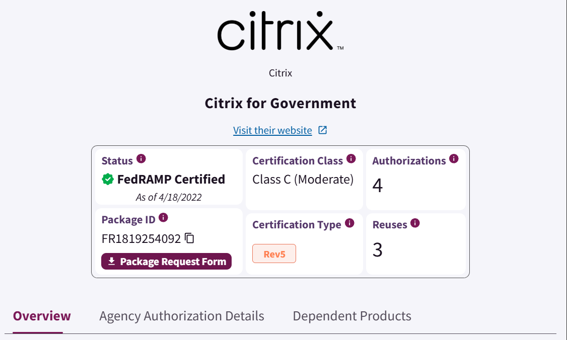 Citrix FedRAMP Certified